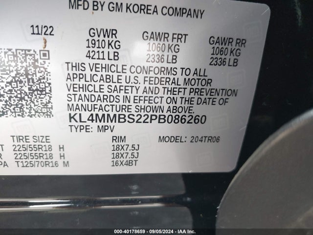 KL4MMBS22PB086260 Buick Encore Gx Preferred Fwd