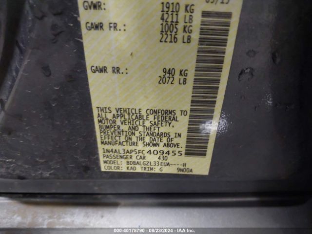 1N4AL3AP5FC409455 Nissan Altima 2.5 S