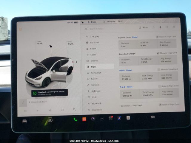 7SAYGDEF3NF547441 Tesla Model Y Performance Dual Motor All-wheel Drive