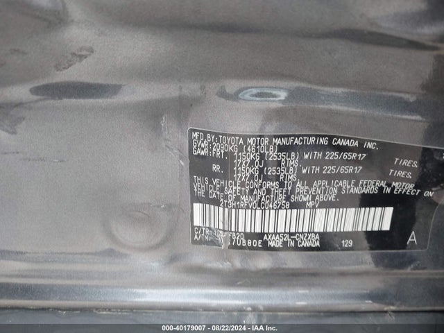 Toyota RAV4 LE 2020 2T3H1RFV0LC046758 Image 9