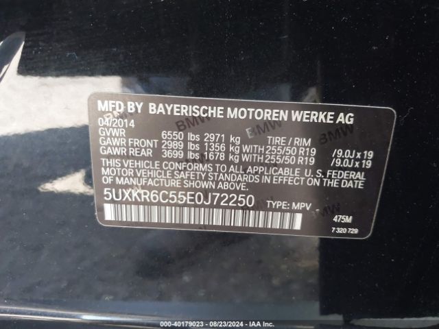 5UXKR6C55E0J72250 BMW X5 Xdrive50i