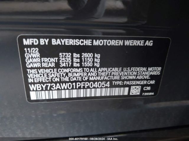 WBY73AW01PFP04054 BMW I4 Edrive40