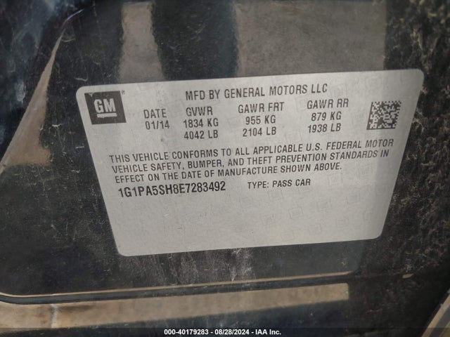 Chevrolet Cruze Ls Auto 2014 1G1PA5SH8E7283492 Image 9