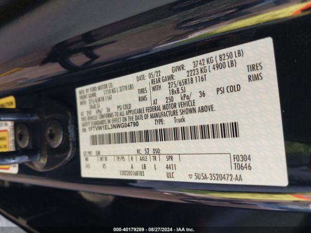 1FTVW1EL3NWG04790 Ford F-150 Lightning Pro