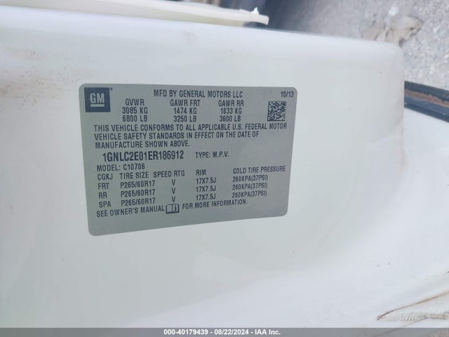 Chevrolet Tahoe Commercial Fleet 2014 1GNLC2E01ER186912 Image 9