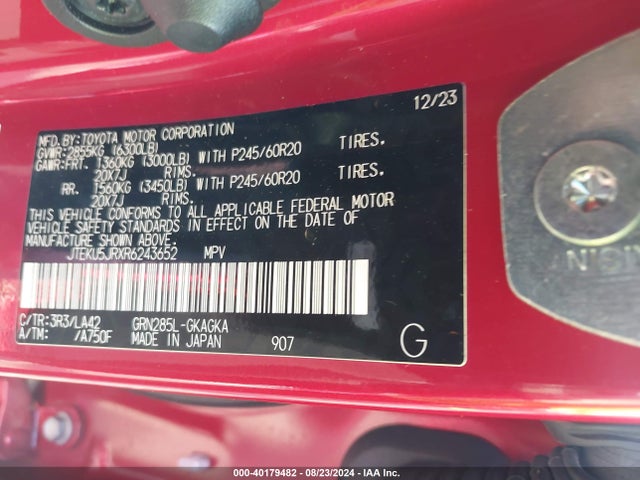 Toyota 4runner Limited 2024 JTEKU5JRXR6243652 Image 9
