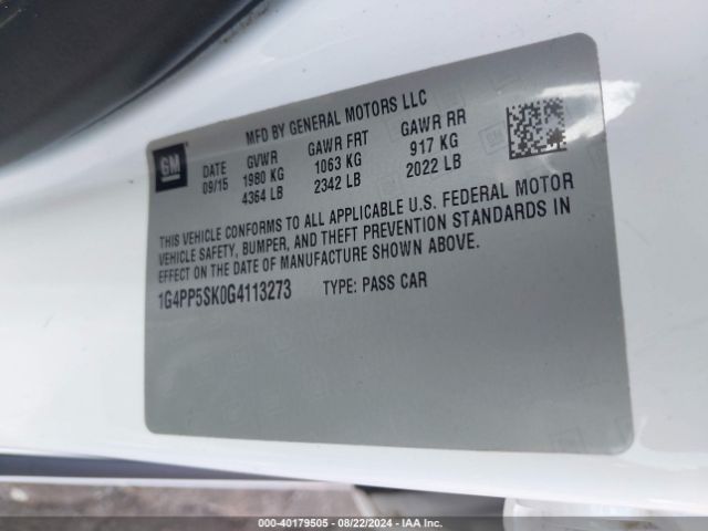1G4PP5SK0G4113273 Buick Verano