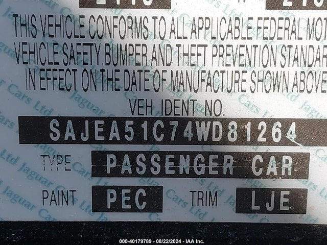 2004 JAGUAR X-TYPE SAJEA51C74WD81264 Photo 8