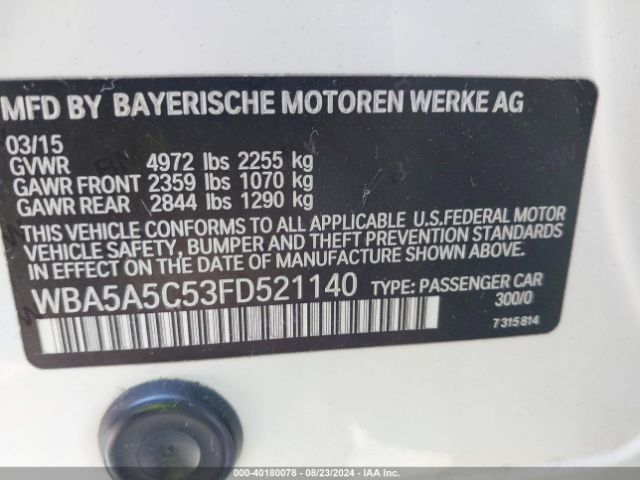 WBA5A5C53FD521140 BMW 528I