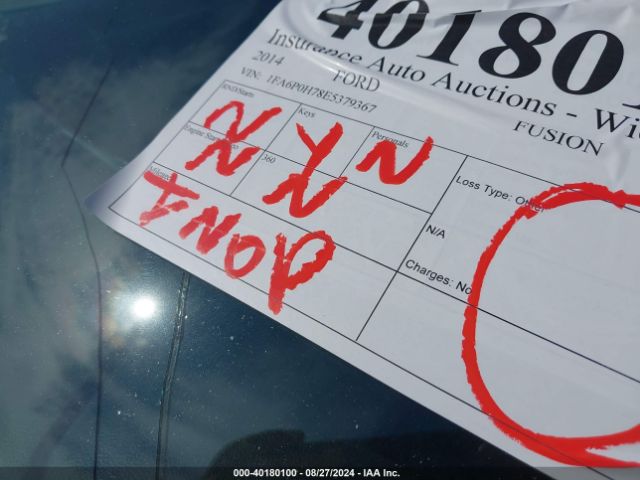 1FA6P0H78E5379367 Ford FUSION SE