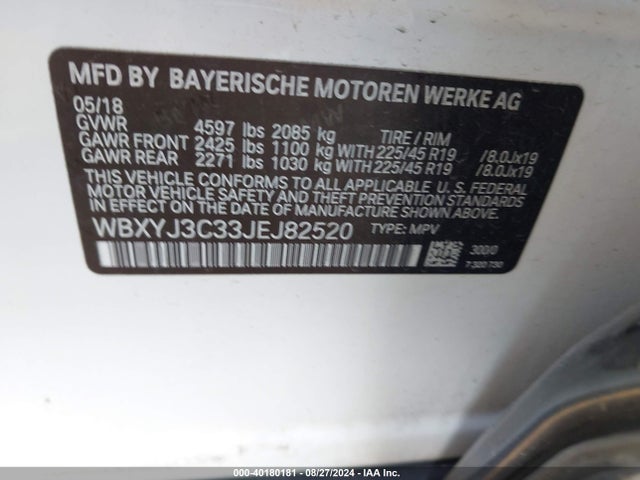 WBXYJ3C33JEJ82520 BMW X2 Sdrive28i