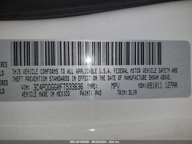 3C4PDDGG0FT533636 Dodge Journey Crossroad