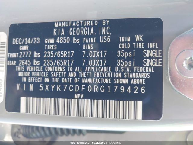 5XYK7CDF0RG179426 KIA Sportage X-pro