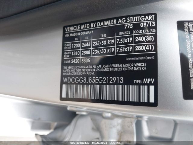 WDCGG8JB5EG212913 Mercedes-Benz Glk 350 4matic