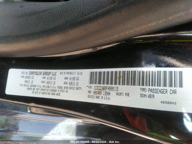Chrysler 200 Limited 2015 1C3CCCAB9FN599115 Image 9