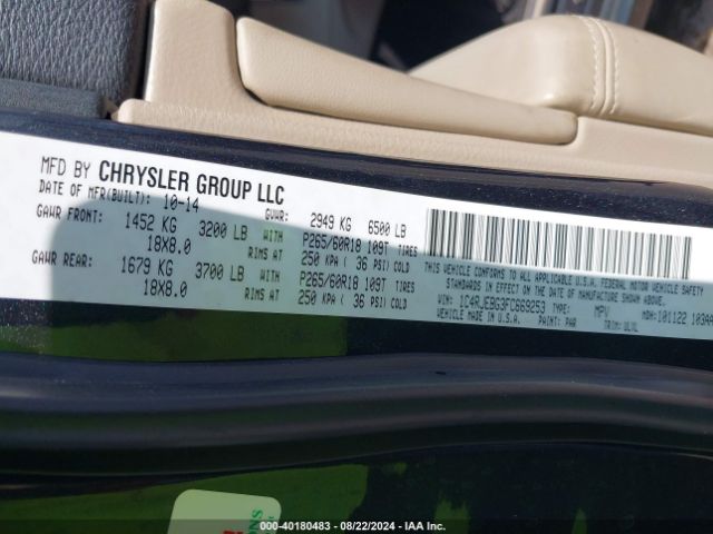 1C4RJEBG3FC669253 Jeep Grand Cherokee Limited