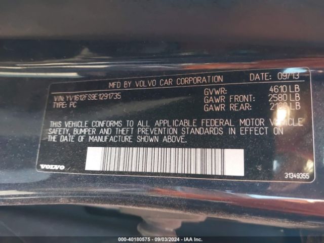 YV1612FS9E1291735 Volvo S60 T5