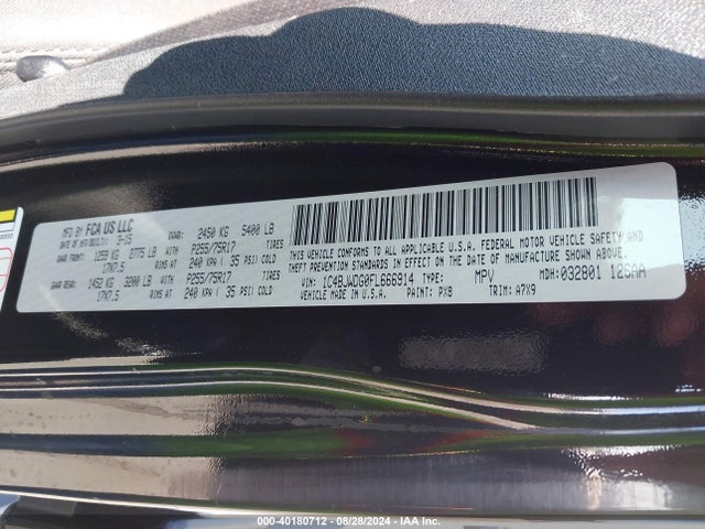 1C4BJWDG0FL666914 Jeep Wrangler Unlimited Sport