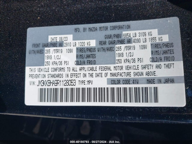 Mazda Cx-90 Phev Preferred 2024 JM3KKBHA9R1128053 Image 9