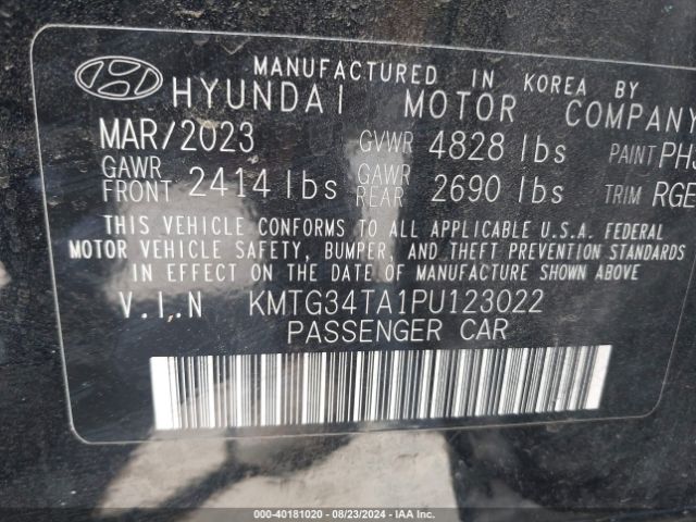 KMTG34TA1PU123022 Genesis G70 2.0t Awd
