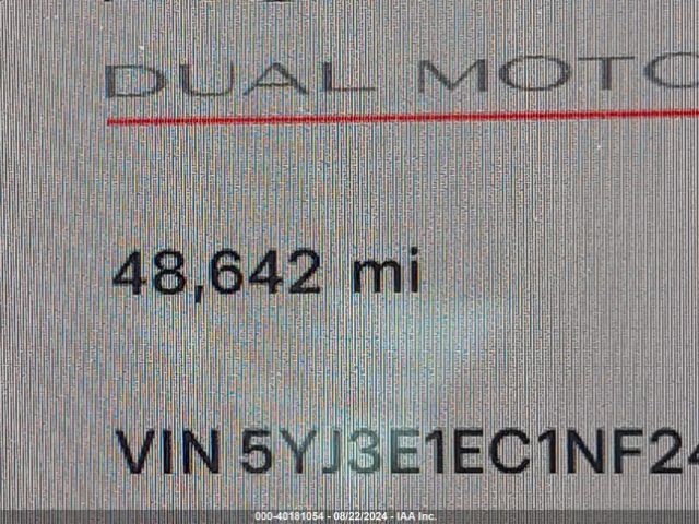 5YJ3E1EC1NF243347 Tesla Model 3 Performance Dual Motor All-wheel Drive