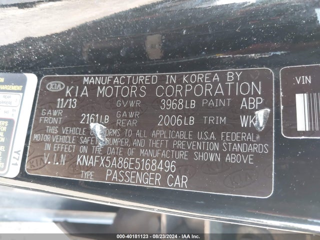 KIA FORTE EX 2014 KNAFX5A86E5168496 Image 9