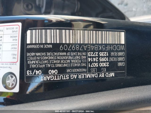 WDDHF5KB4EA789709 Mercedes-Benz E 350
