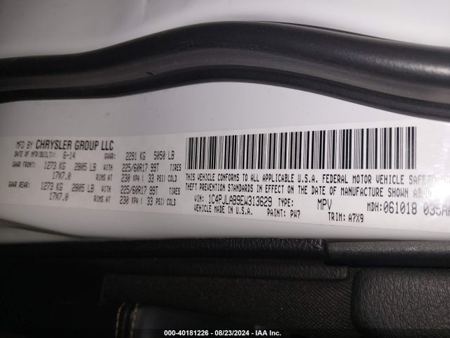 1C4PJLAB9EW313629 Jeep Cherokee Sport