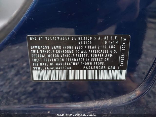 3VWLL7AJ4EM408748 Volkswagen Jetta 2.0l Tdi