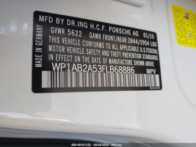 WP1AB2A53FLB68886 Porsche MACAN S