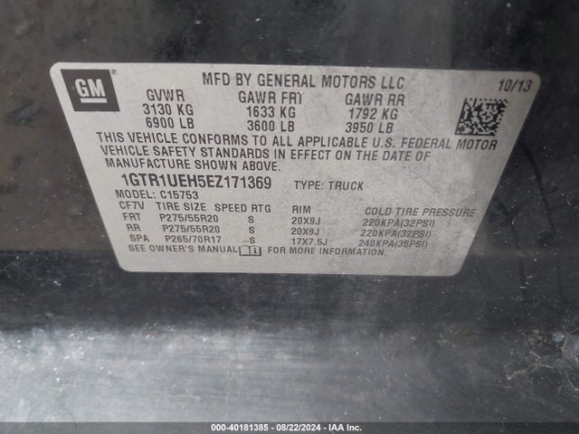 GMC Sierra 1500 Sle 2014 1GTR1UEH5EZ171369 Image 9