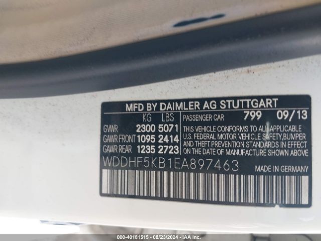 WDDHF5KB1EA897463 Mercedes-Benz E 350