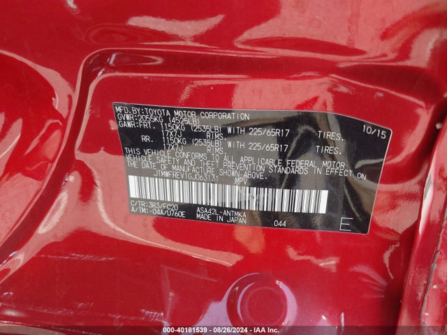 Toyota Rav4 Xle 2016 JTMWFREV1GJ063131 Image 9