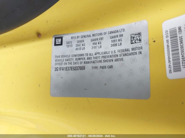 2G1FA1E37E9237669 Chevrolet Camaro 2ls