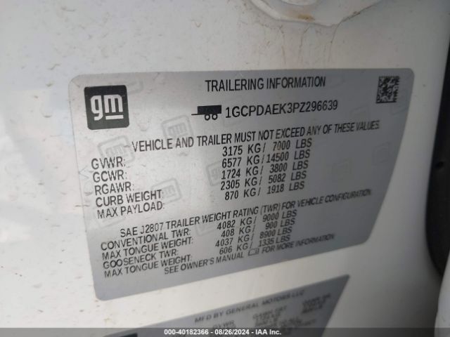 1GCPDAEK3PZ296639 Chevrolet Silverado 1500 4wd  Short Bed Wt