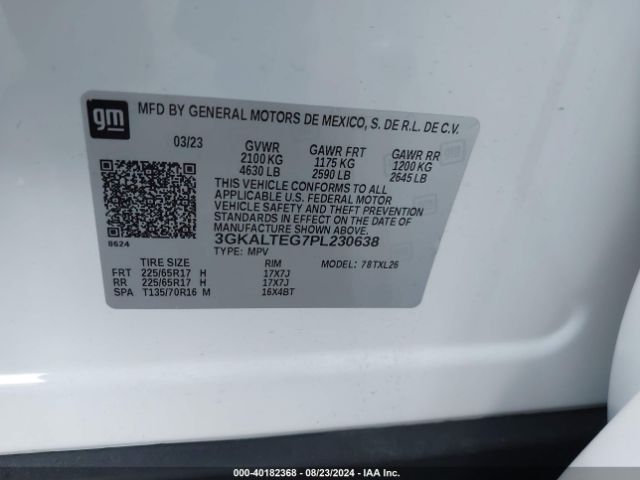 3GKALTEG7PL230638 GMC Terrain Awd Sle