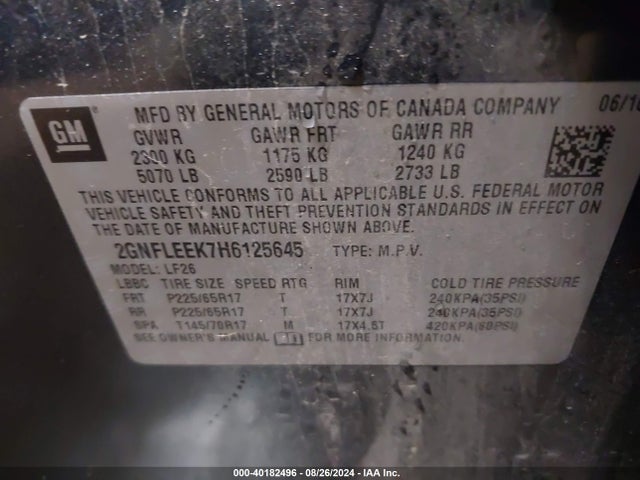 Chevrolet EQUINOX LS 2017 2GNFLEEK7H6125645 Image 9