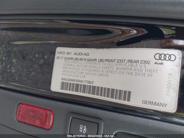WAUGMAF4XHA177807 Audi A4 2.0t Ultra Premium