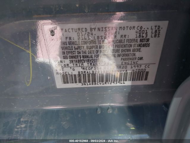 3N1AB8CV1RY293966 Nissan Sentra Sv Xtronic Cvt