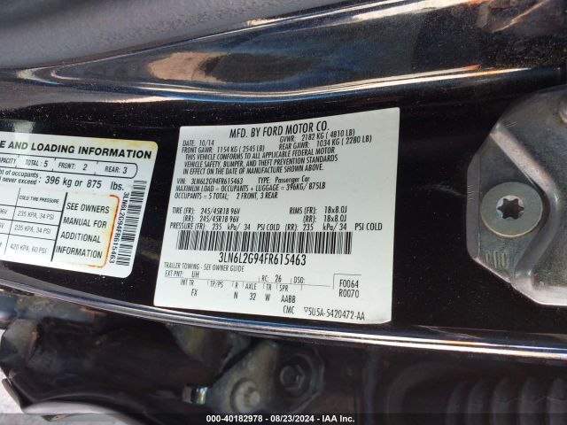 3LN6L2G94FR615463 Lincoln MKZ