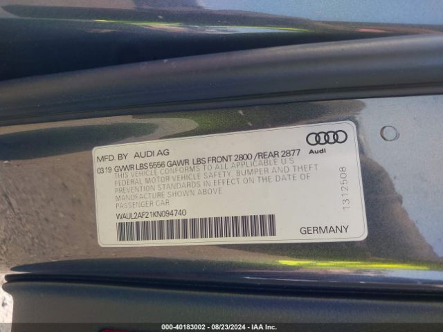 WAUL2AF21KN094740 Audi A6 55 Premium
