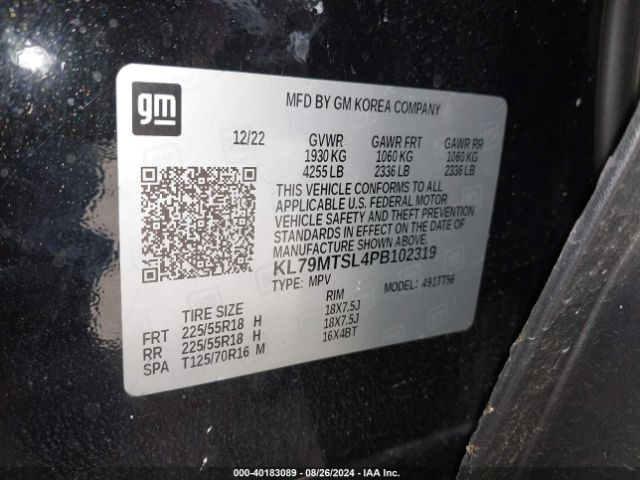 KL79MTSL4PB102319 Chevrolet Trailblazer Fwd Rs