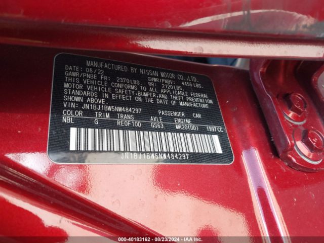 JN1BJ1BW5NW484297 Nissan Rogue Sport Sv Awd Xtronic Cvt