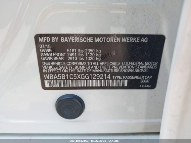 WBA5B1C5XGG129214 BMW 535i