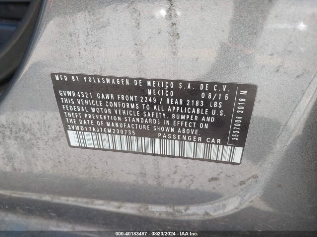 3VWD17AJ7GM230735 Volkswagen Jetta 1.8t Sport
