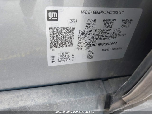 1GKS2DKL5PR391044 GMC Yukon 4wd Denali