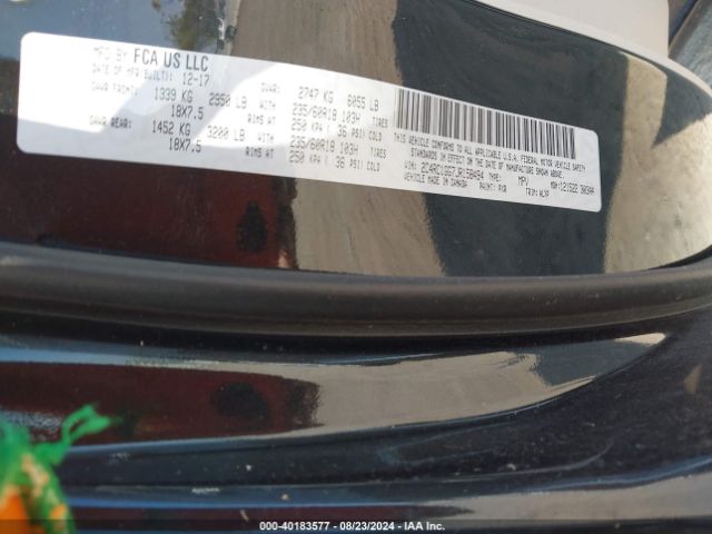 2C4RC1GG7JR158494 Chrysler Pacifica Limited