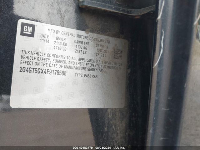 2G4GT5GX4F9178588 Buick REGAL GS