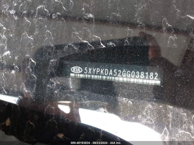 5XYPKDA52GG038182 KIA Sorento 3.3l Sxl