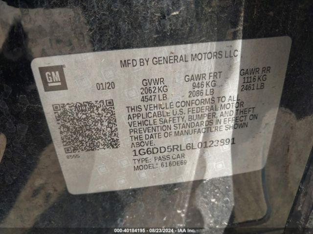 1G6DD5RL6L0123891 Cadillac Ct4 V-series